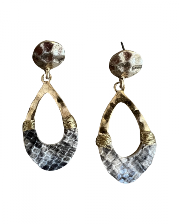 Snake Geo Drop Earrings