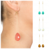 Chain Drop Earrings-Turquoise - Image 4