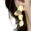 Geo Pearl Drop Earrings - Image 2