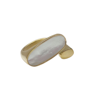 Geo Oval pearl Ring