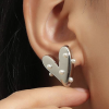 Pearl Heart Stud Earrings - Image 2
