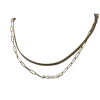 Layered Pearl Chain Necklace - Image 2