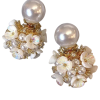 Double Flower pearl Stud - Image 3