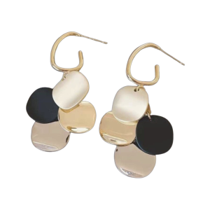 Shining Disc Drop Earring