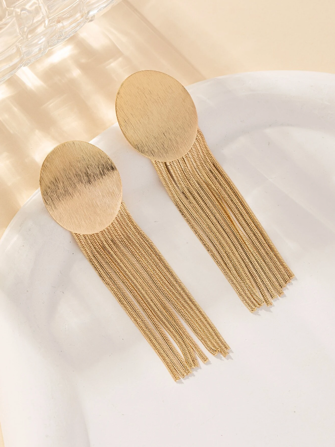 Geo Fringe Earring