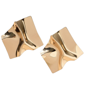 Textured Square Geo Stud