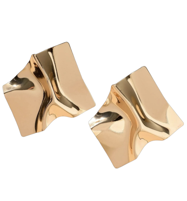 Textured Square Geo Stud