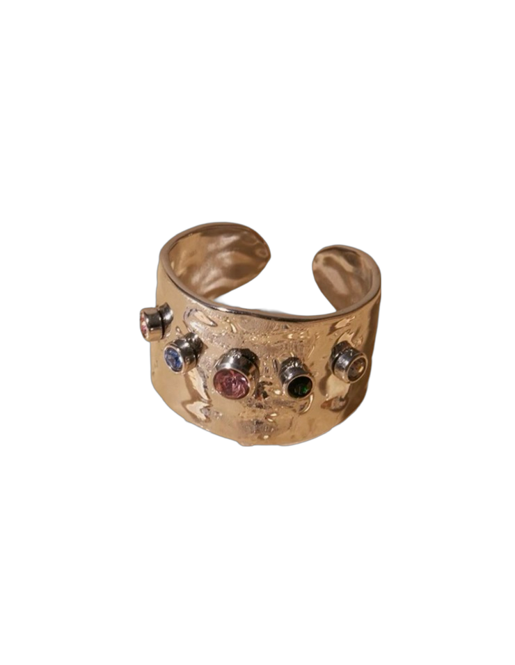 Hammered Rainbow Ring