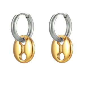 Maison Calix Bean Two Tone Drop Earring