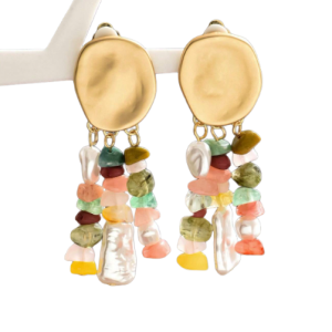 Sardenia Stone Clip On Drop Earrings
