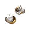 Mini Two Tone Hoop Earrings - Image 2