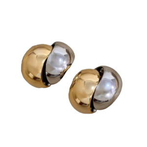 Mini Two Tone Hoop Earrings