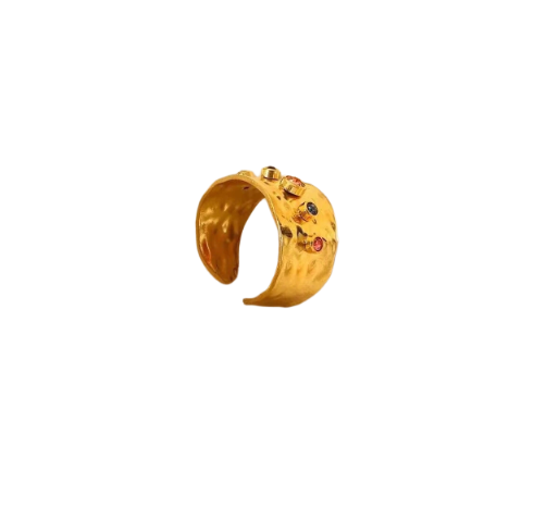 Hammered Rainbow Ring