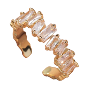Zig Zag Crystal Ring