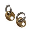 Bean Two Tone Drop Earring - Image 2
