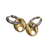 Bean Two Tone Drop Earring - Image 3