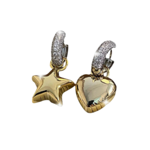 Maison Calix Star and heart Mix and Match Earrings