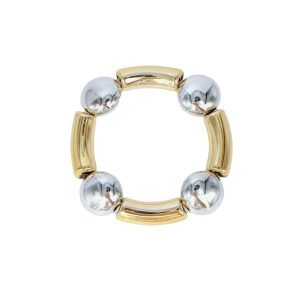 2 Tone Round Bracelet