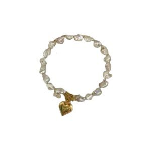 Tezza Pearl Heart Necklace