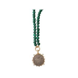 Saratoga Malachite Coin Necklace