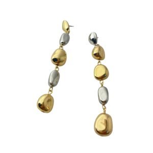 Mixed Metal Drop Earring
