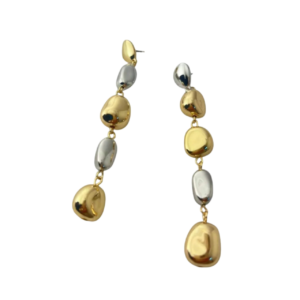 Mixed Metal Drop Earring