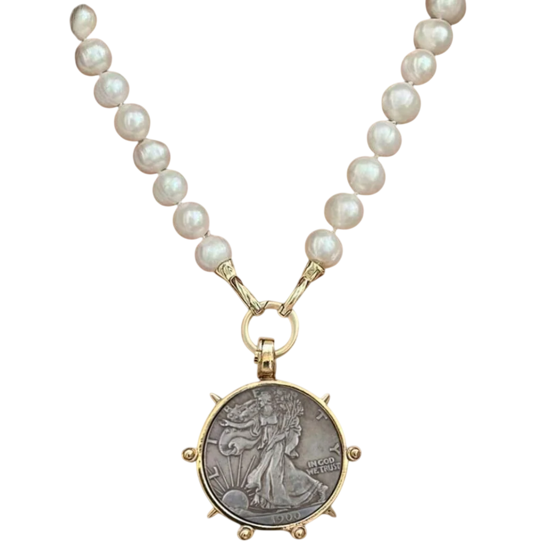 Pearl Coin Necklace