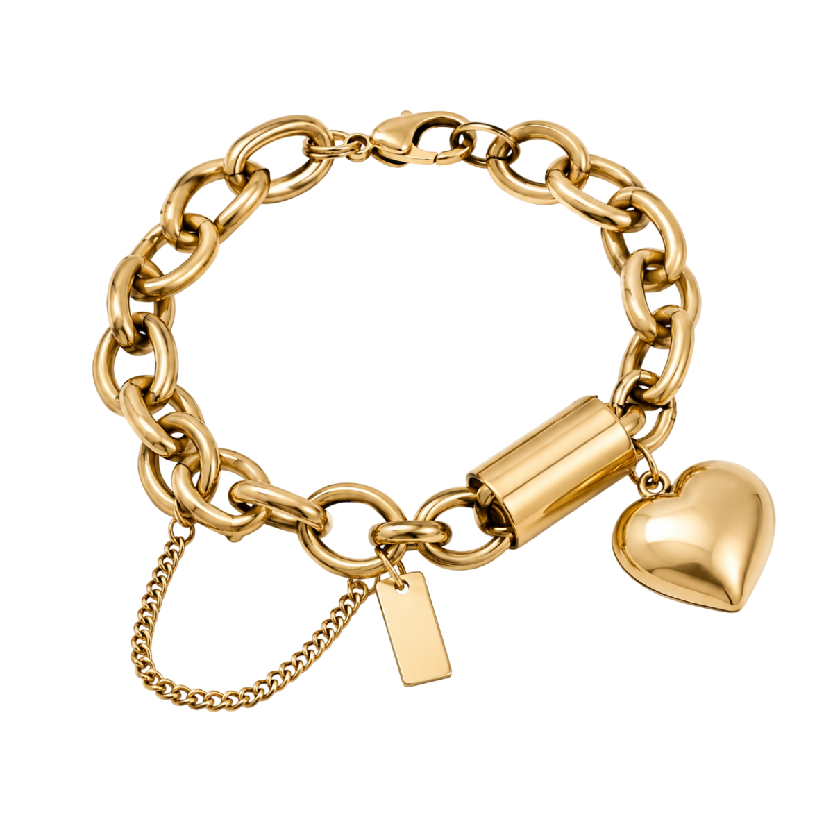 Emberr West Charm Heart Bracelet