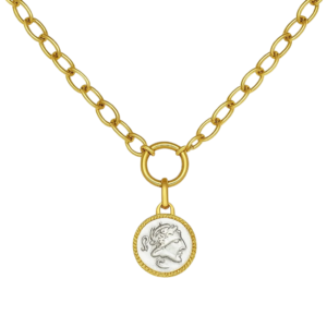 Emberr West Coin Ribbed Chain Necklace