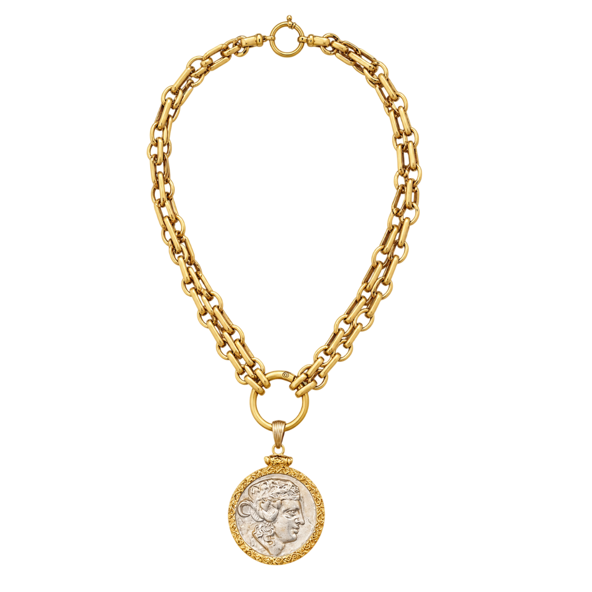 Emberr West Coin Link Necklace
