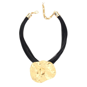 Hammered Round Pendant Necklace
