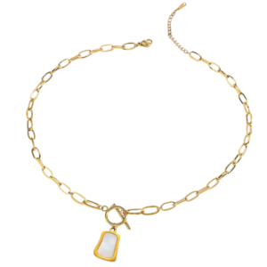 Emberr West Pearl Toggle Necklace