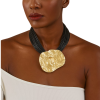 Hammered Round Pendant Necklace - Image 2