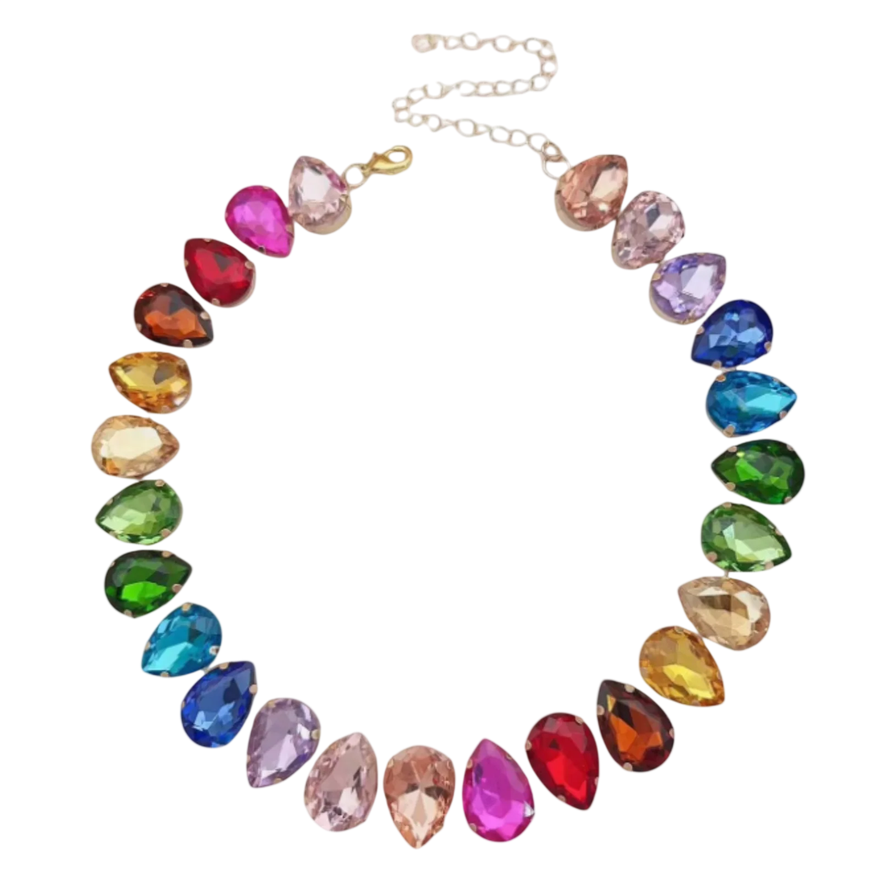 Rainbow Glass Choker