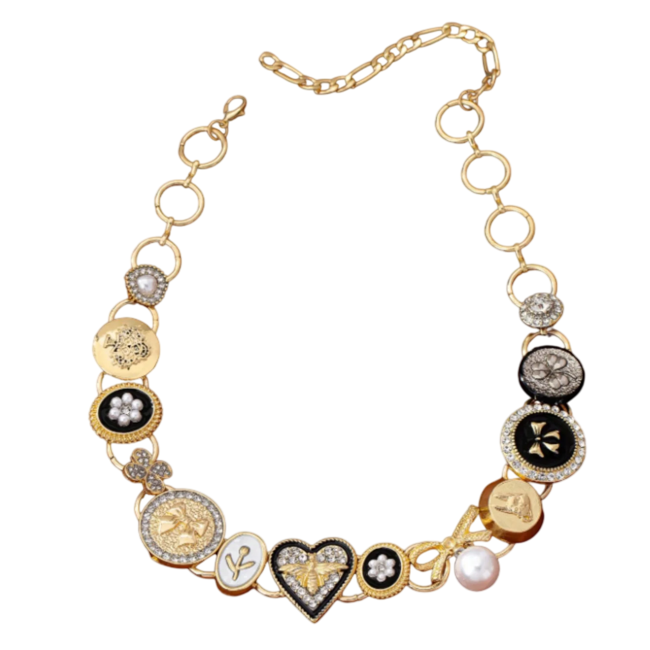 Maison Calix Heart Coin Choker