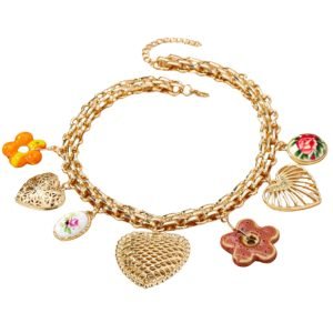 Puffed Charm Heart Necklace
