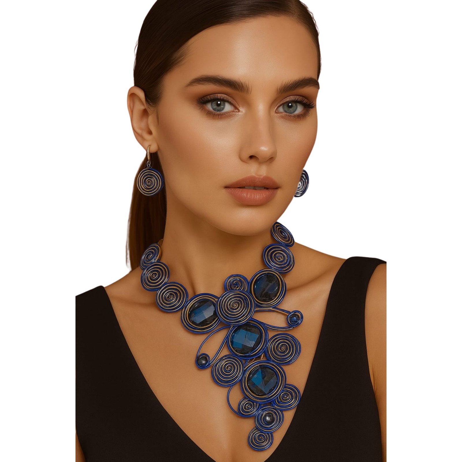 L’OBJECTIF Peacock Blue Necklace - Image 2
