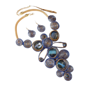 L’OBJECTIF Peacock Blue Necklace
