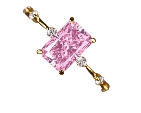 Emerald Cut Crytal Ring