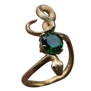 Emerald Snake Ring