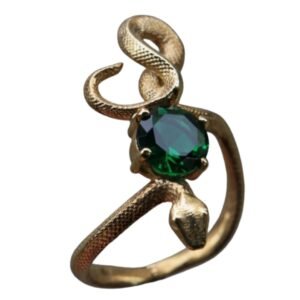 Emerald Snake Ring