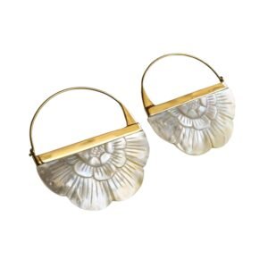 Ophelia Carved Shell Earrings