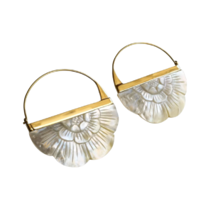 Ophelia Carved Shell Earrings