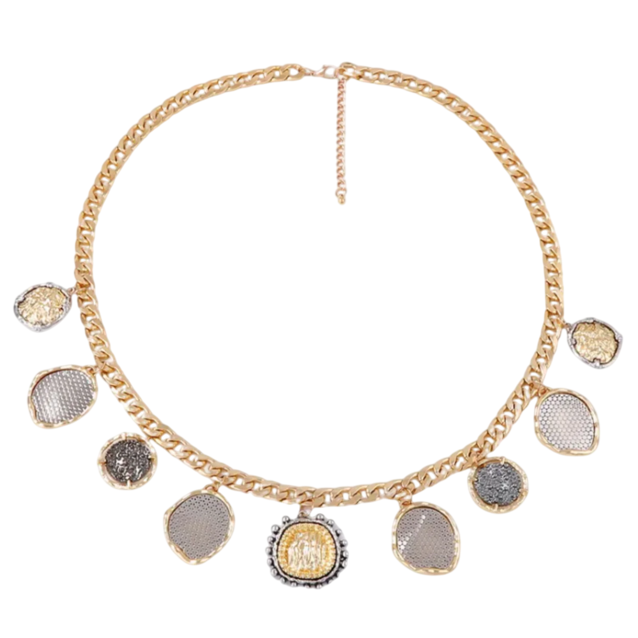 Emberr West Triple Coin Charm Necklace