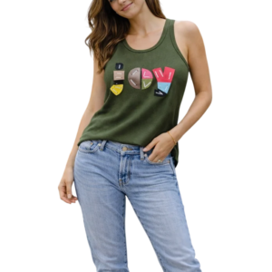 JOY Leather Patchwork Tank Top