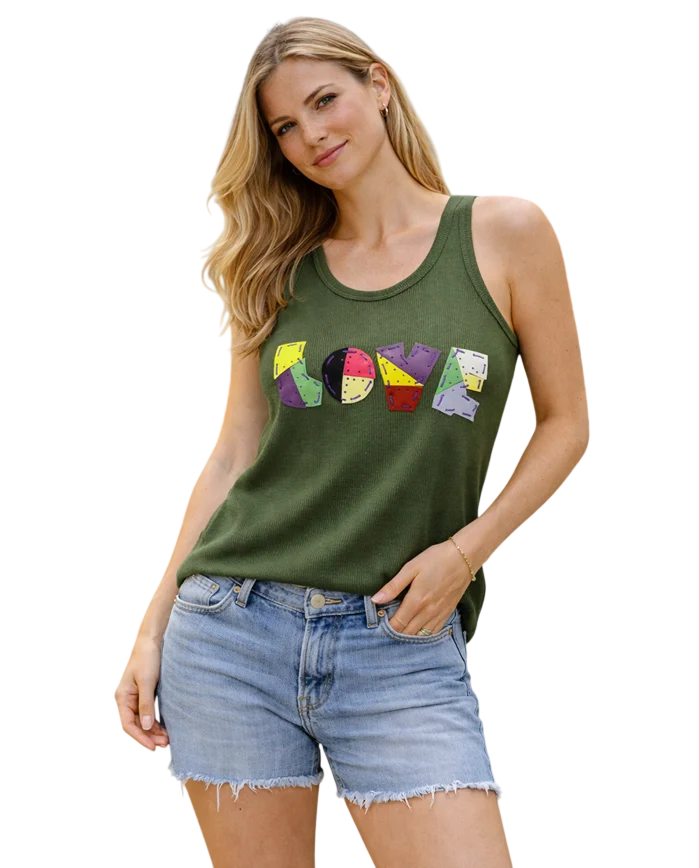 Love One of a Kind Tank w Leather