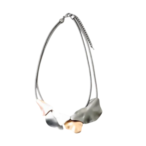 L’OBJECTIF Geometric Metal Leather Necklace