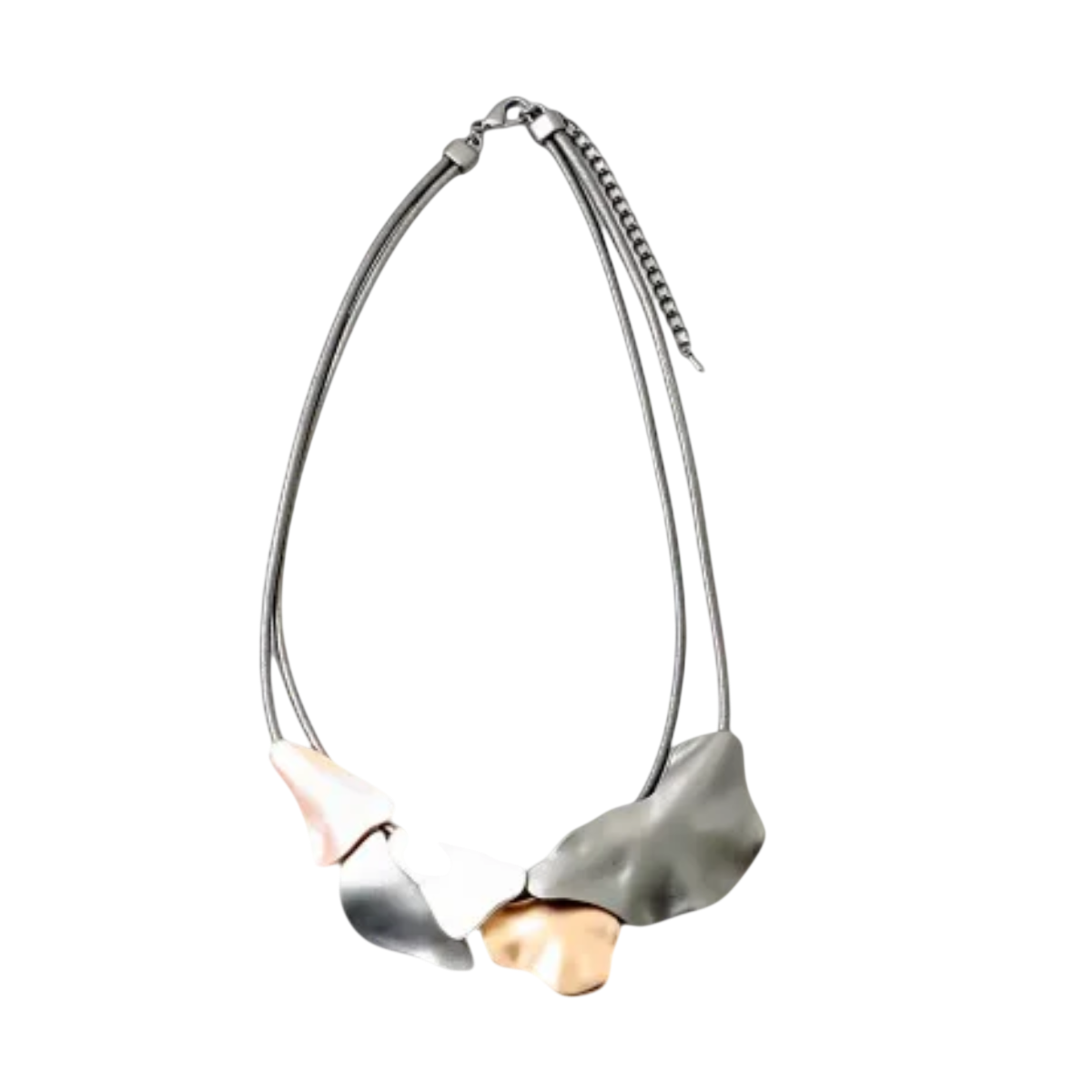 L’OBJECTIF Geometric Metal Leather Necklace